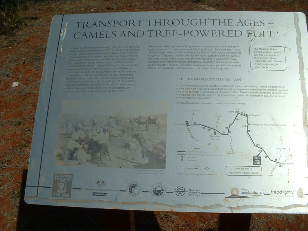 Day 13 Murchison river sign
