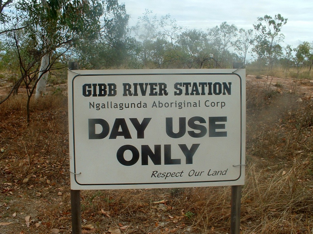 Day 26 Gibb river station sign